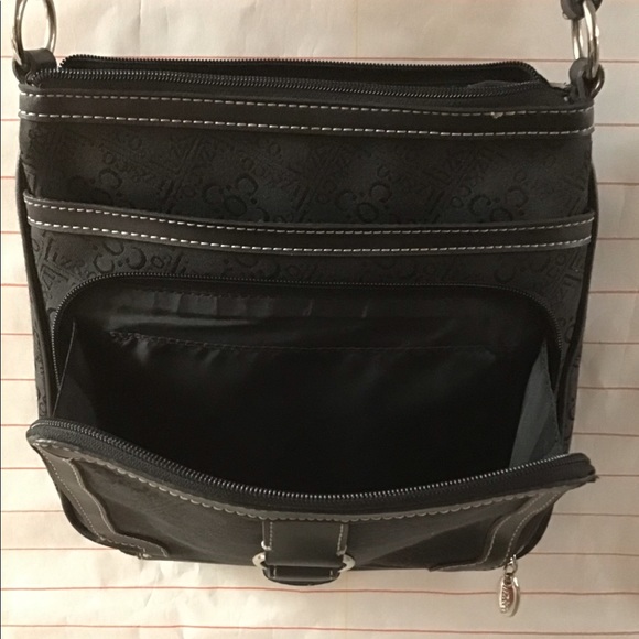 LIZ & CO, bucket bag, w/front wallet and long 30" cross body strap,   black - Picture 5 of 6